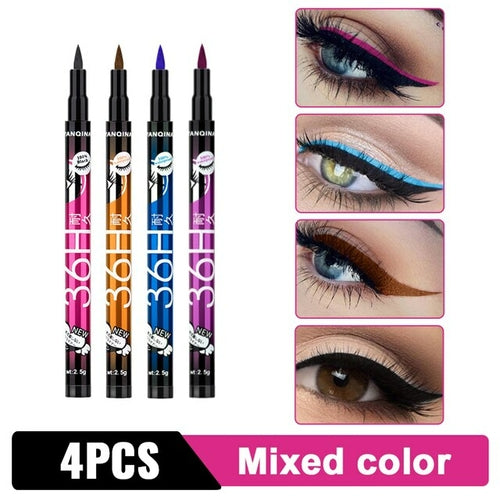 Black Liquid Eyeliner Waterproof Eyeliner Pencil 36h Long-lasting