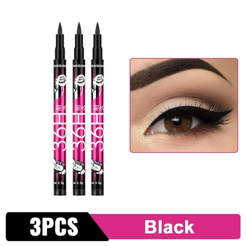 Black Liquid Eyeliner Waterproof Eyeliner Pencil 36h Long-lasting