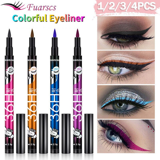 Black Liquid Eyeliner Waterproof Eyeliner Pencil 36h Long-lasting