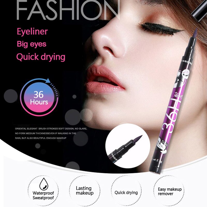 Black Liquid Eyeliner Waterproof Eyeliner Pencil 36h Long-lasting