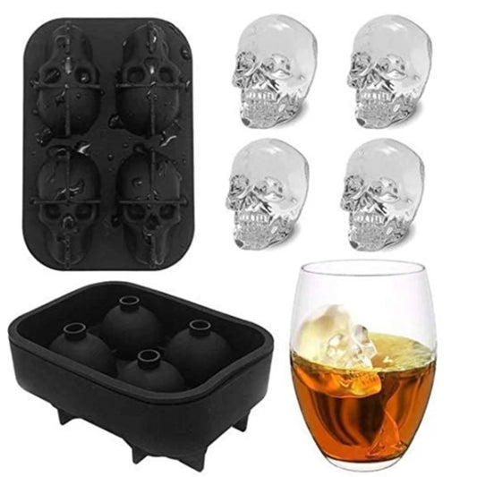 2022 Skull Silicone Mold 3D Ice Cube Maker Chocolate Mould Tray Ice