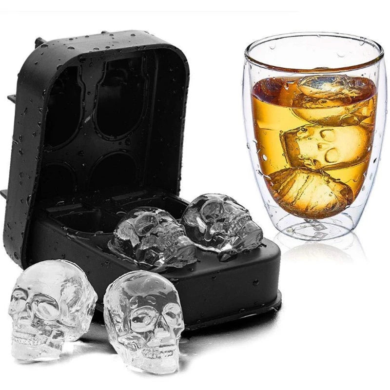 2022 Skull Silicone Mold 3D Ice Cube Maker Chocolate Mould Tray Ice