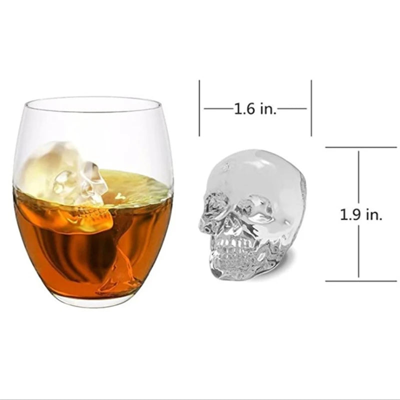 2022 Skull Silicone Mold 3D Ice Cube Maker Chocolate Mould Tray Ice