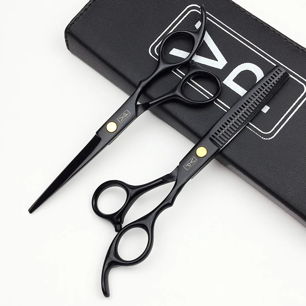 6.0" Hair Scissors Professional Hairdressing Scissors Set Barber Scissors Thinning Shears Hair Cutting Tool Hairdresser Scissors