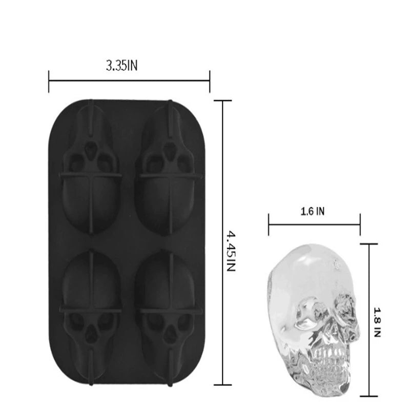 2022 Skull Silicone Mold 3D Ice Cube Maker Chocolate Mould Tray Ice