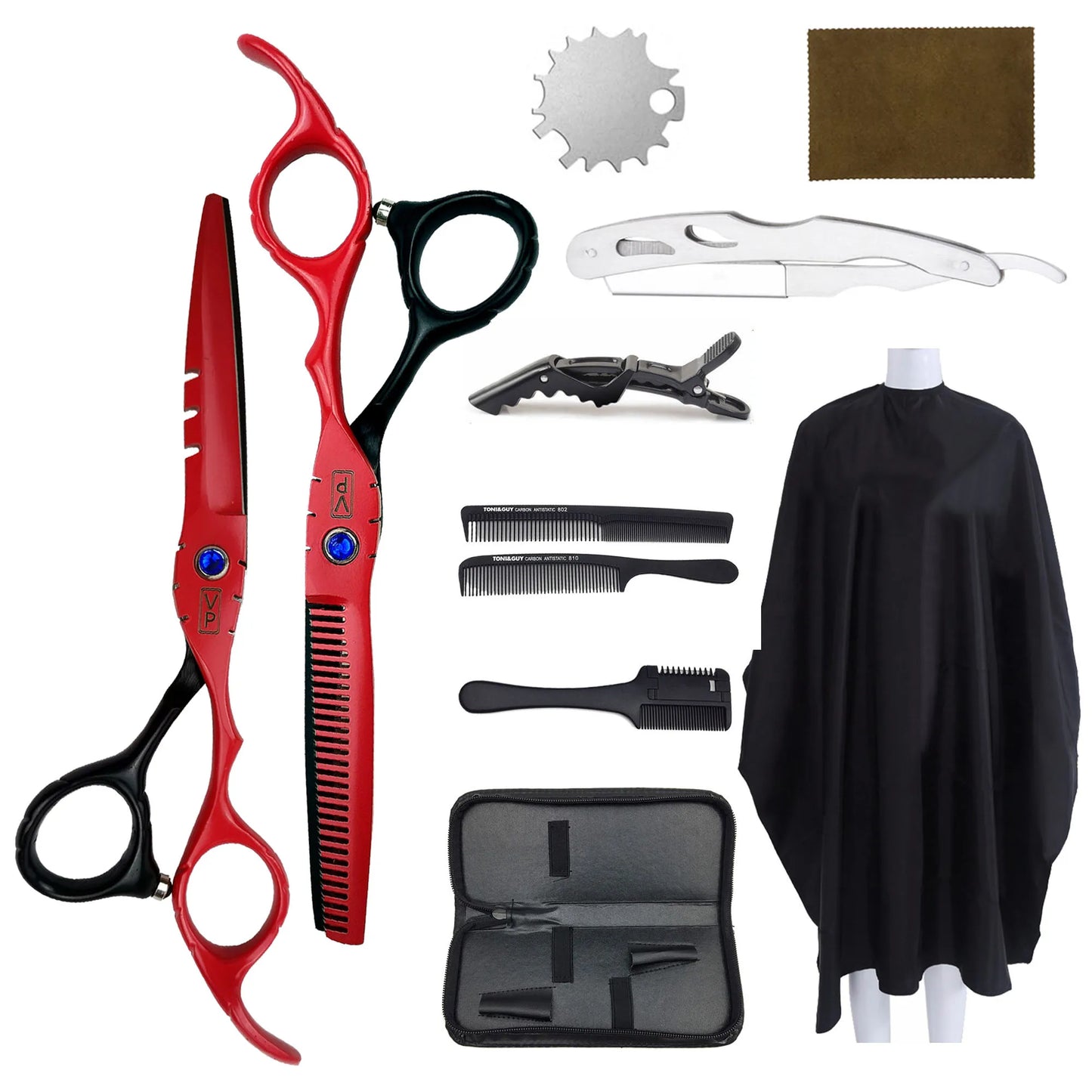 6.0" Hair Scissors Professional Hairdressing Scissors Set Barber Scissors Thinning Shears Hair Cutting Tool Hairdresser Scissors