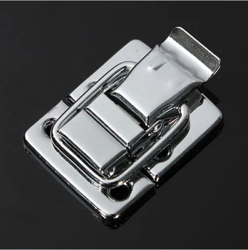 10Pcs Silver Fastener Toggle Latches Catch Chest Suitcase Boxes Buckles Trunk Lock