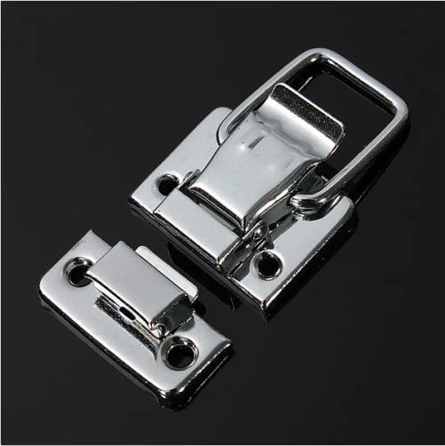 10Pcs Silver Fastener Toggle Latches Catch Chest Suitcase Boxes Buckles Trunk Lock