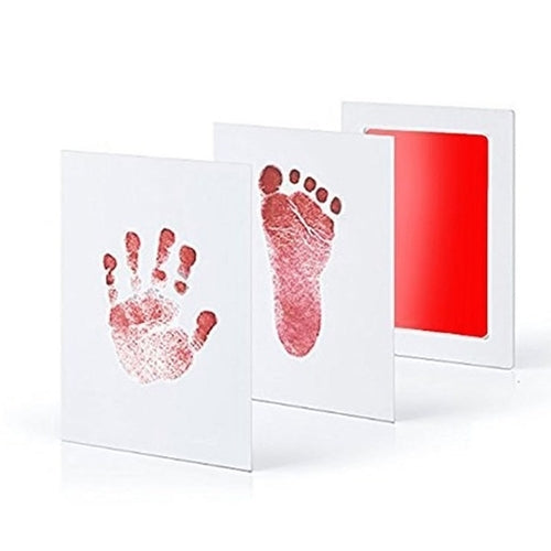 Newborn Baby Diy Hand And Footprint Kit Ink Pads Photo Frame Handprint