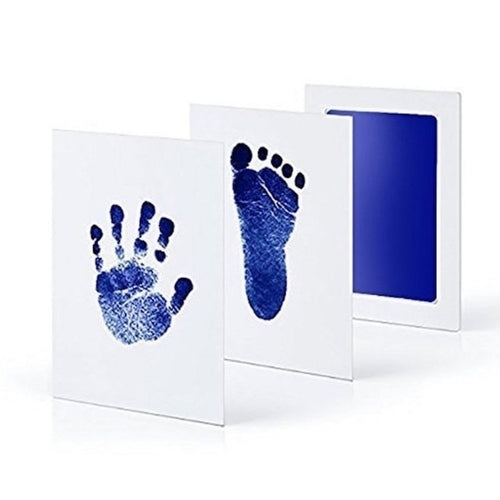 Newborn Baby Diy Hand And Footprint Kit Ink Pads Photo Frame Handprint