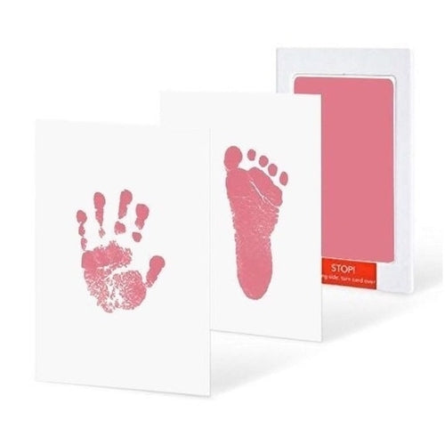 Newborn Baby Diy Hand And Footprint Kit Ink Pads Photo Frame Handprint