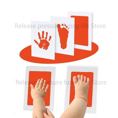 Newborn Baby Diy Hand And Footprint Kit Ink Pads Photo Frame Handprint