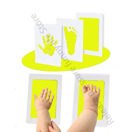 Newborn Baby Diy Hand And Footprint Kit Ink Pads Photo Frame Handprint