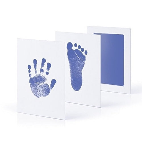 Newborn Baby Diy Hand And Footprint Kit Ink Pads Photo Frame Handprint