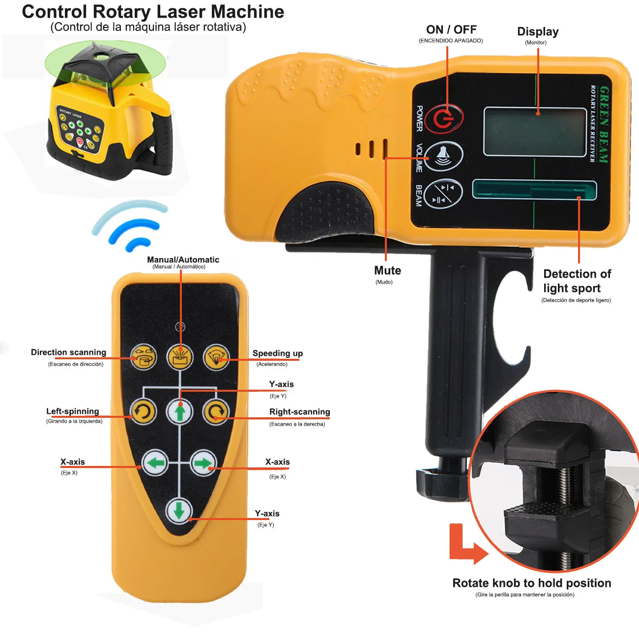 Automatic Self-leveling Rotary Laser Level Red Green Beam 500m Range Horizontal Vertical Laser Levels